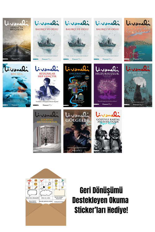 İnkılap Kitabevi Yayınevi Zülfü Livaneli 13 Kitap Seti + Okuma Sticker'Ları