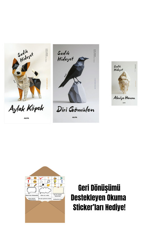 Alfa Yayıncılık Aylak Köpek + Diri Gömülen + Aleviye Hanım + Okuma Sticker'Ları