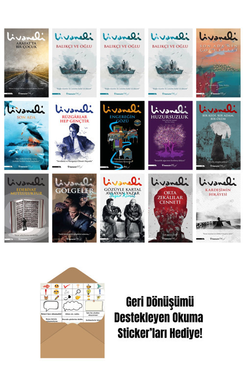 İnkılap Kitabevi Yayınevi Zülfü Livaneli 15 Kitap Seti + Okuma Sticker'Ları