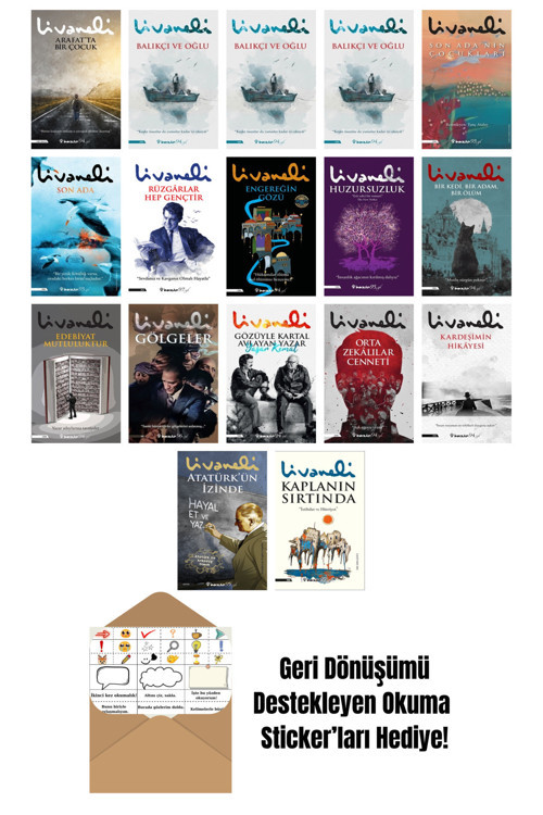 İnkılap Kitabevi Yayınevi Zülfü Livaneli 17 Kitap Seti + Okuma Sticker'Ları