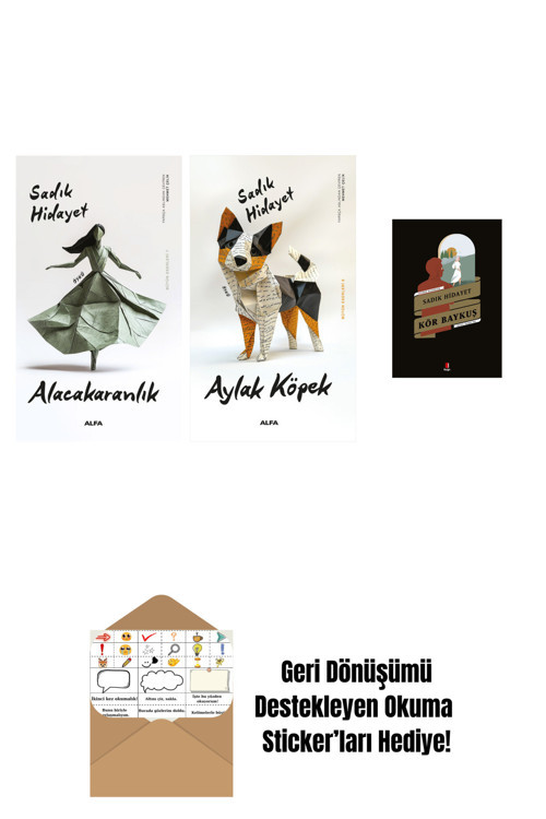 Alfa Yayıncılık Alacakaranlık + Aylak Köpek + Kör Baykuş + Okuma Sticker'Ları