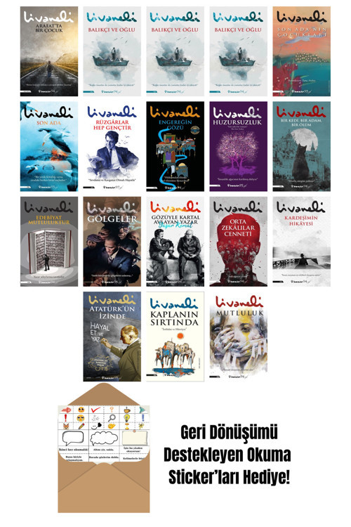 İnkılap Kitabevi Yayınevi Zülfü Livaneli 18 Kitap Seti + Okuma Sticker'Ları