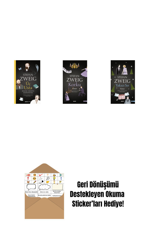 Alfa Yayıncılık Üç Usta + Korku + Yakıcı Sır + Okuma Sticker'Ları