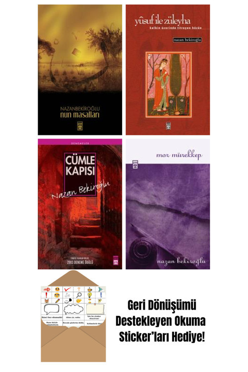 Timaş Yayınları Nazan Bekiroğlu 4 Kitap Seti + Okuma Sticker'Ları