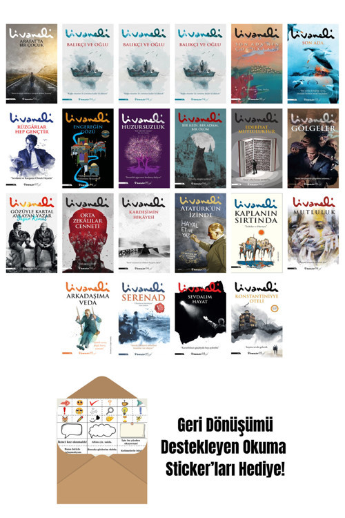 İnkılap Kitabevi Yayınevi Zülfü Livaneli 22 Kitap Seti + Okuma Sticker'Ları