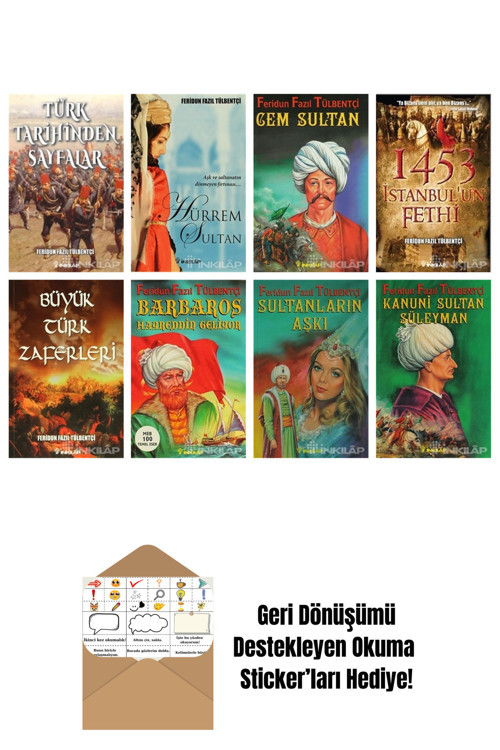 İnkılap Kitabevi Yayınevi Feridun Fazıl Tülbentçi 8 Kitap Seti + Okuma Sticker'Ları