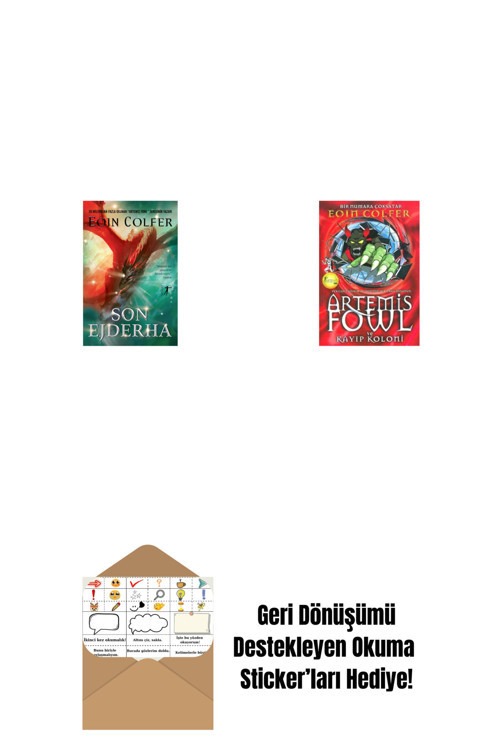 Alfa Yayıncılık Son Ejderha + Artemis Fowl 5 - Kayıp Koloni + Okuma Sticker'Ları