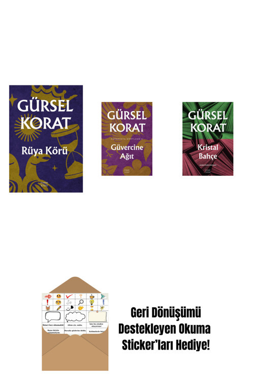 Everest Yayınları Rüya Körü + Güvercine Ağıt + Kristal Bahçe + Okuma Sticker'Ları
