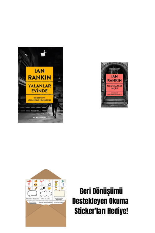 Alfa Yayıncılık Yalanlar Evinde + Fleshmarket Geçidi + Okuma Sticker'Ları