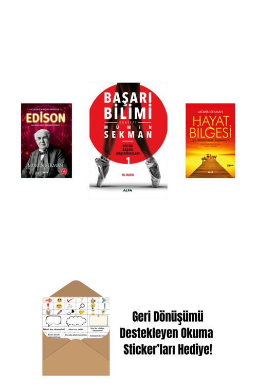 Alfa Yayıncılık Edison + Başarı Bilimi + Hayat Bilgesi + Okuma Sticker'Ları