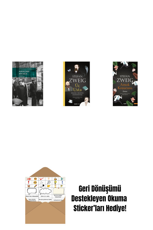Alfa Yayıncılık Masalımsı Bir Gece + Üç Usta + Amok Koşucusu + Okuma Sticker'Ları