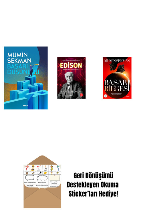 Alfa Yayıncılık Başarı Düşünürü + Edison + Başarı Bilgesi + Okuma Sticker'Ları