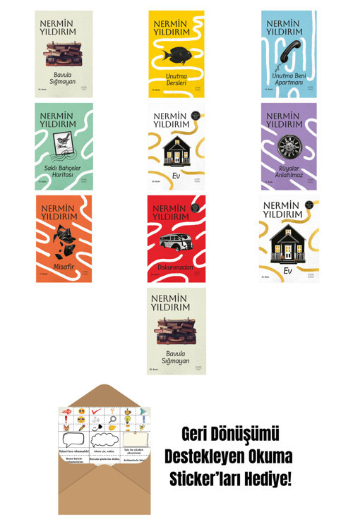 Everest Yayınları Nermin Yıldırım 10 Kitap Set + Okuma Sticker'Ları