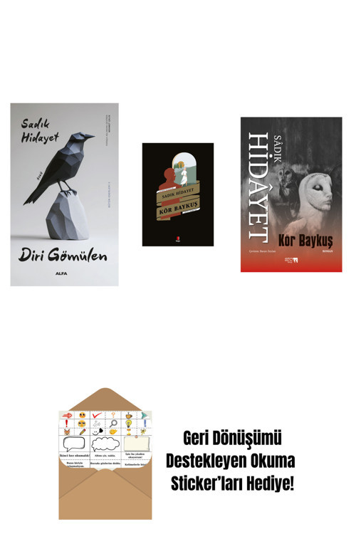 Alfa Yayıncılık Diri Gömülen + Kör Baykuş + Kör Baykuş + Okuma Sticker'Ları
