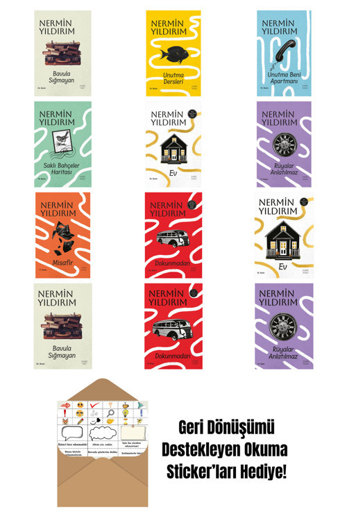 Everest Yayınları Nermin Yıldırım 12 Kitap Set + Okuma Sticker'Ları