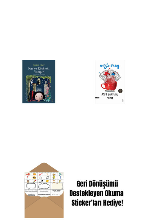 Everest Yayınları Naz Ve Köşkteki Vampir + Aşkı Giyinen Adam + Okuma Sticker'Ları