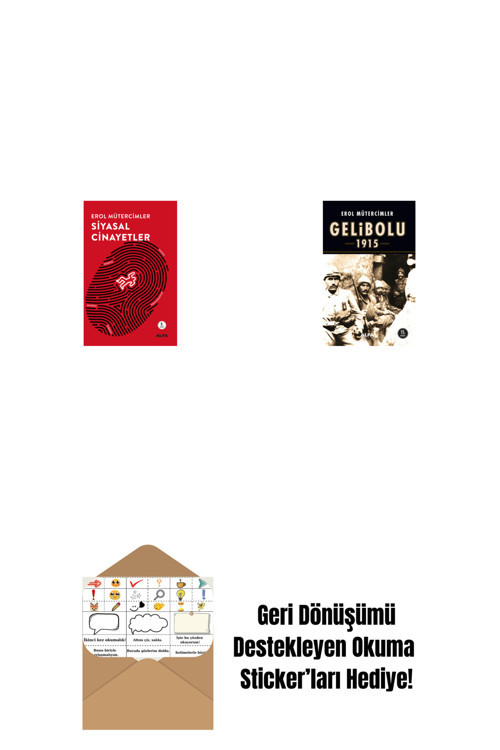 Alfa Yayıncılık Siyasal Cinayetler + Gelibolu 1915 + Okuma Sticker'Ları