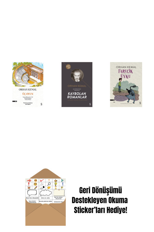 Everest Yayınları Üç Oyun + Kaybolan Romanlar + Farecik Uyku + Okuma Sticker'Ları