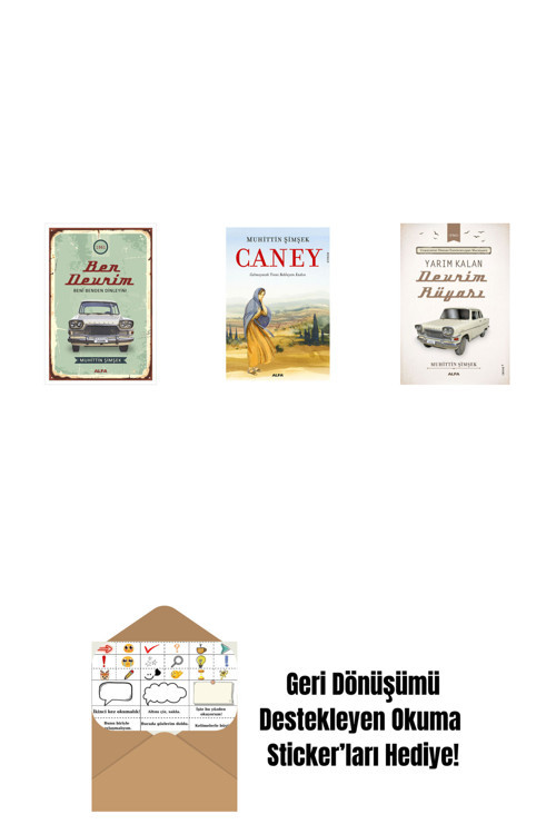 Alfa Yayıncılık Ben Devrim + Caney + Yarım Kalan Devrim Rüyası + Okuma Sticker'Ları
