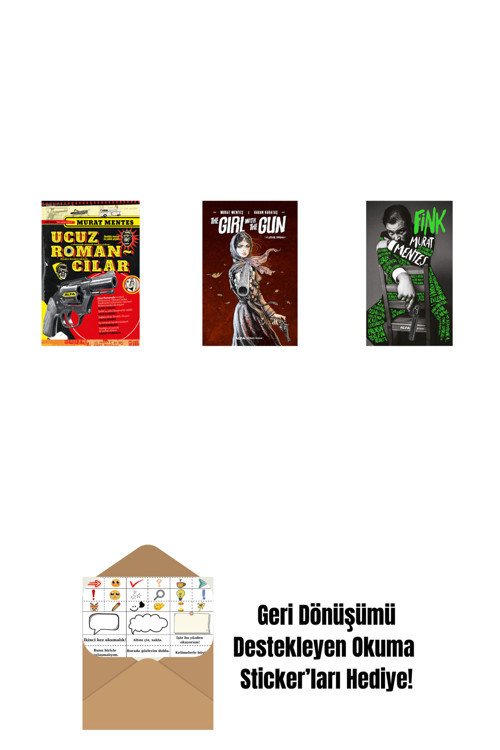 Alfa Yayıncılık Ucuz Romancılar + The Girl With The Gun + Fink + Okuma Sticker'Ları