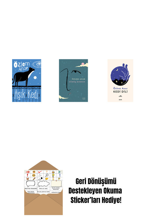 Alfa Yayıncılık Âşık Kedi + Gümüş Kordon + Kedi Dili + Okuma Sticker'Ları