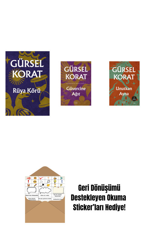 Everest Yayınları Rüya Körü + Güvercine Ağıt + Unutkan Ayna + Okuma Sticker'Ları