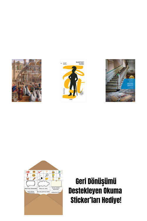 Alfa Yayıncılık 1002. Gece Öyküsü + Radetzky Marşı + Hotel Savoy + Okuma Sticker'Ları