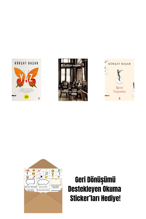 Everest Yayınları Yaz + Çok Güldük, Ağlamayalım + İğreti Yaşamlar + Okuma Sticker'Ları