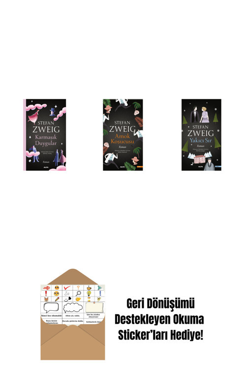 Alfa Yayıncılık Karmaşık Duygular + Amok Koşucusu + Yakıcı Sır + Okuma Sticker'Ları