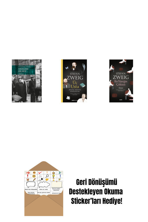Alfa Yayıncılık Masalımsı Bir Gece + Üç Usta + Bir Yüreğin Çöküşü + Okuma Sticker'Ları