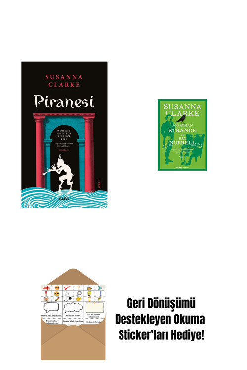 Alfa Yayıncılık Piranesi + Jonathan Strange Ve Bay Norrell - 3 + Okuma Sticker'Ları