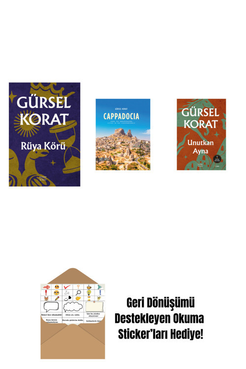 Everest Yayınları Rüya Körü + Cappadocia (Ciltli) + Unutkan Ayna + Okuma Sticker'Ları