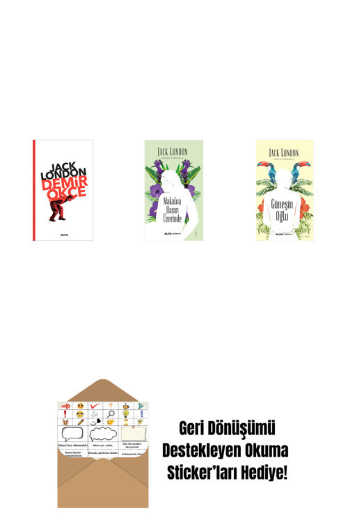Alfa Yayıncılık Demir Ökçe + Makaloa Hasırı Üzerinde + Güneşin Oğlu + Okuma Sticker'Ları