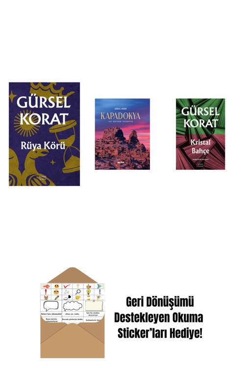 Everest Yayınları Rüya Körü + Kapadokya (Ciltli) + Kristal Bahçe + Okuma Sticker'Ları