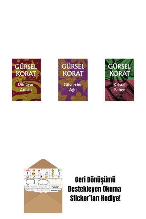 Everest Yayınları Dönüyor Zaman + Güvercine Ağıt + Kristal Bahçe + Okuma Sticker'Ları