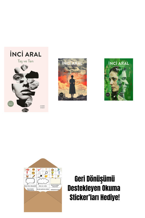 Everest Yayınları Taş Ve Ten + İçimden Kuşlar Göçüyor + Yeşil + Okuma Sticker'Ları