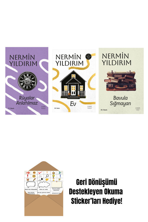Everest Yayınları Rüyalar Anlatılmaz (Ciltli) + Ev + Bavula Sığmayan + Okuma Sticker'Ları