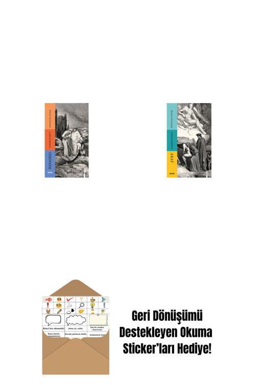 Alfa Yayıncılık İlahi Komedya - Cehennem + İlahi Komedya - Araf + Okuma Sticker'Ları