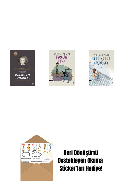 Everest Yayınları Kaybolan Romanlar + Farecik Uyku + Elli Kuruş Çikolata + Okuma Sticker'Ları