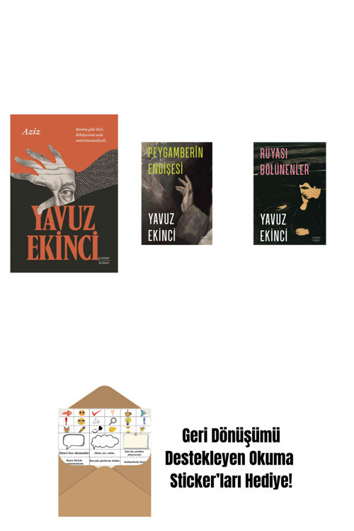 Everest Yayınları Aziz + Peygamberin Endişesi + Rüyası Bölünenler + Okuma Sticker'Ları