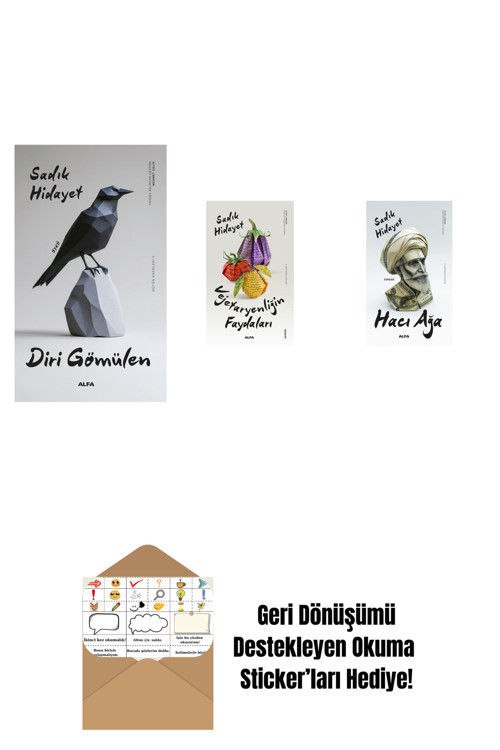 Alfa Yayıncılık Diri Gömülen + Vejetaryenliğin Faydaları + Hacı Ağa + Okuma Sticker'Ları