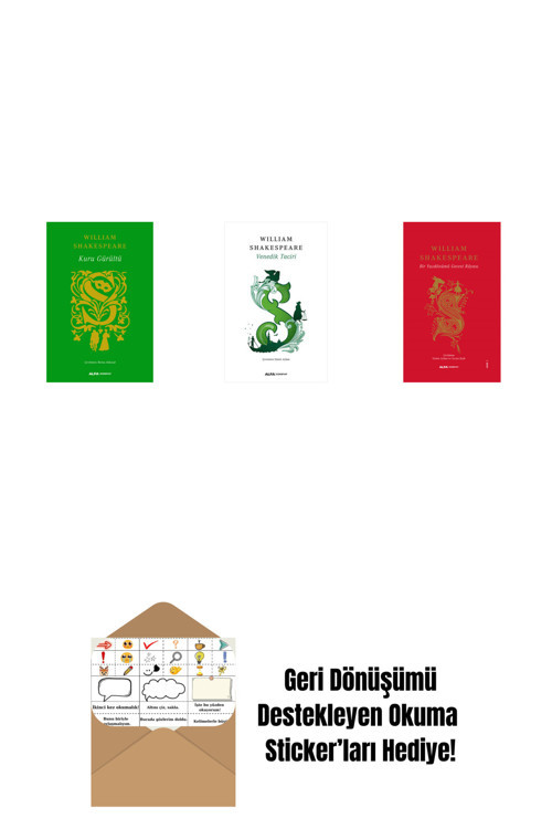 Alfa Yayıncılık Kuru Gürültü (Ciltli) + Venedik Taciri + Fırtına + Okuma Sticker'Ları