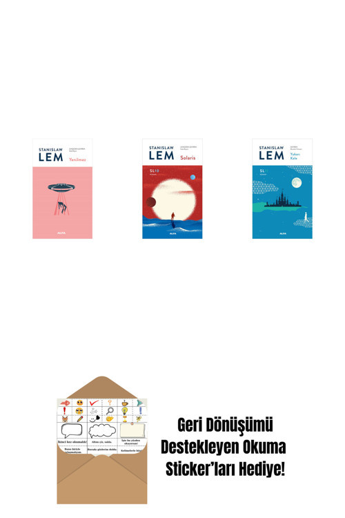 Alfa Yayıncılık Yenilmez + Solaris - Sl10 (Ciltli) + Yukarı Kale (Sl11) + Okuma Sticker'Ları