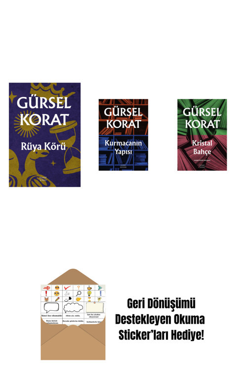 Everest Yayınları Rüya Körü + Kurmacanın Yapısı + Kristal Bahçe + Okuma Sticker'Ları