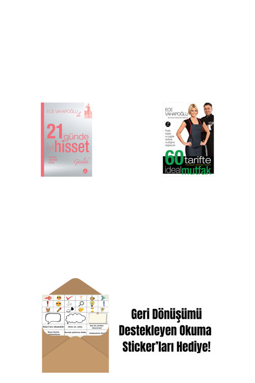 Alfa Yayıncılık 21 Günde İyi Hisset (Günlük) + 60 Tarifte İdeal Mutfak + Okuma Sticker'Ları