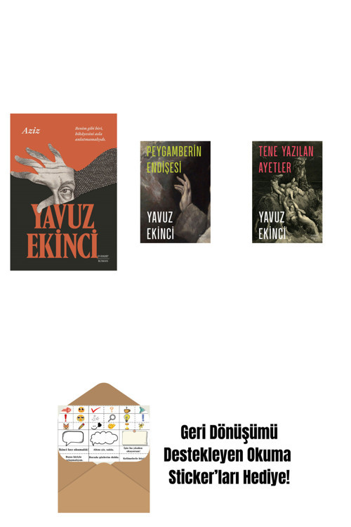 Everest Yayınları Aziz + Peygamberin Endişesi + Tene Yazılan Ayetler + Okuma Sticker'Ları