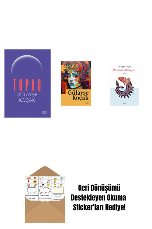 Alfa Yayıncılık Topaç + Yaratıcı Yazmanın Hazzı + Denemedi Demeyin + Okuma Sticker'Ları
