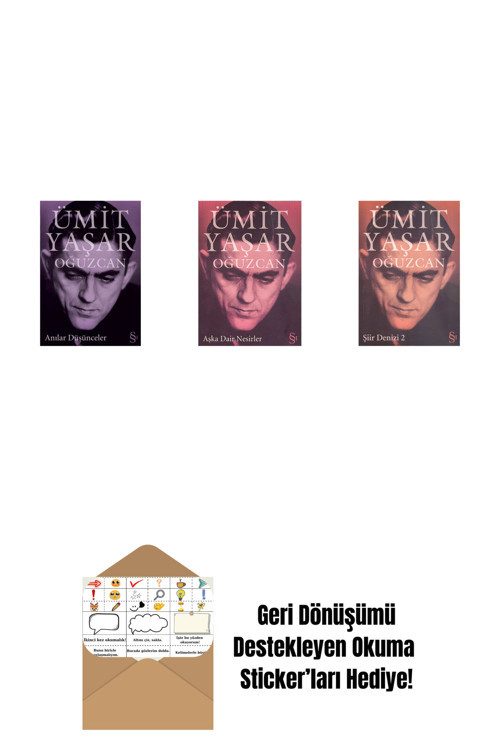 Everest Yayınları Anılar Düşünceler + Aşka Dair Nesirler + Şiir Denizi 2 + Okuma Sticker'Ları