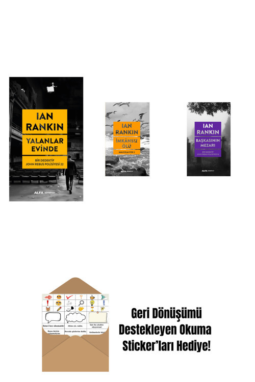 Alfa Yayıncılık Yalanlar Evinde + İmkânsız Ölü + Başkasının Mezarı + Okuma Sticker'Ları