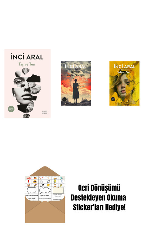 Everest Yayınları Taş Ve Ten + İçimden Kuşlar Göçüyor + Safran Sarı + Okuma Sticker'Ları